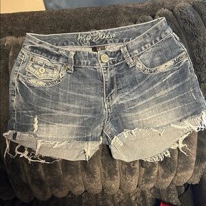 Ariya Distressed Blue Jean Shorts